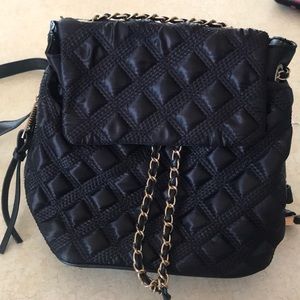 Black backpack purse